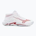Scarpe da pallavolo donna Mizuno Wave Lightning Elite Mid white/rose elegance/lava falls 2
