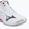Scarpe da pallavolo Mizuno Wave Lightning Pro Mid white/black/fiery red 7