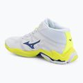Scarpe da pallavolo Mizuno Wave Lightning Elite Mid white/lighting yellow/dazzling blue 3