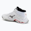 Scarpe da pallavolo Mizuno Wave Lightning Elite Mid white/black/fiery red 3