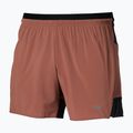 Pantaloncini running uomo Mizuno Active Alpha 2in1 5.5 copper brown