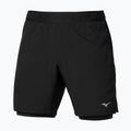 Pantaloncini running uomo Mizuno Core 7.5 Inches 2in1 black