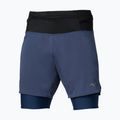 Pantaloncini da running uomo Mizuno Trail Multipocket 2in1 estate blue