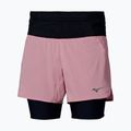 Pantaloncini da corsa da donna Mizuno Trail Multipocket 2In1 Short rose elegance