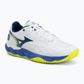 Scarpe da tennis da uomo Mizuno Wave Enforce Court CC white/dazzling blue/lightning