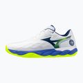 Scarpe da tennis da uomo Mizuno Wave Enforce Court CC white/dazzling blue/lightning 2