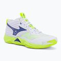 Scarpe da pallavolo Mizuno Wave Momentum Elite Mid white/lightning yellow/dazzling blue