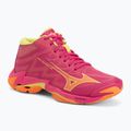 Scarpe da pallavolo Mizuno Wave Lightning Elite Mid pink tetra/fortune yellow/light