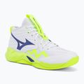 Scarpe da pallavolo Mizuno Wave Momentum Pro Mid white/lightning yellow/dazzling blue