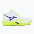 Scarpe da pallavolo Mizuno Wave Momentum Pro Mid white/lightning yellow/dazzling blue 2