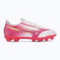 Scarpe da calcio junior Mizuno Alfa III Select Jr FG white/fuchsia purple 2