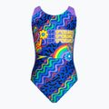 Speedo Digital Placement Splashback costume intero da bambino blu flame/miami lilac