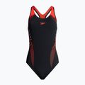 Speedo Plastisol Laneback costume intero donna nero/rosso/bianco