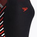 Speedo Plastisol Laneback costume intero donna nero/rosso/bianco 3