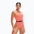 Costume intero Speedo Belted Deep U-Back donna soft coral/miami lilac/ammonite 4