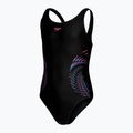 Speedo Plastisol Placement Muscleback nero/rosa viola costume intero da bambino 3
