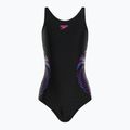 Speedo Plastisol Placement Muscleback nero/rosa viola costume intero da bambino