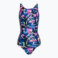 Speedo Digital Allover Leaderback tr navy/nero/blu fuoco costume intero per bambini