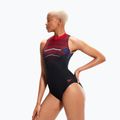 Speedo costume intero da donna Digital Placement Hydrasuit nero/rosso/fantasia/blu croma 6