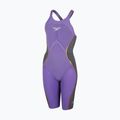 Costume da bagno Speedo Fastskin donna LZR Pure Intent Openback Kneeskin miami lilac/usa charcoal