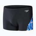 Speedo Uomo Allover Digi V-Cut Aquashort boxer da bagno nero/blu 5