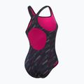 Costume intero Speedo da donna HyperBoom Allover Medalist nero/rosa elettrico/antracite USA 3