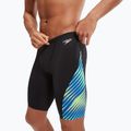 Costume da bagno Speedo Allover Digital V-Cut nero/cobalto vero da uomo 7