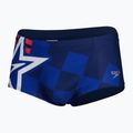 Speedo Placement Digital Brief da uomo blu ceruleo/cobalto vero/watermelon/bianco