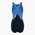 Costume da bagno Speedo Colourblock Highneck Crossback true navy/sevres blue/lemon drizzle 2