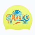 Speedo Cuffia in silicone stampato lemon drizzle/blu ficton/blu punch