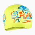 Speedo Cuffia in silicone stampato lemon drizzle/blu ficton/blu punch 2