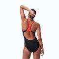 Speedo Placement Laneback costume da bagno intero nero/rosso sirena/plum dandy 8