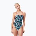 Speedo Allover Digital Lattice Tie-Back costume da bagno intero nero/bluicton/rosso sirena 3