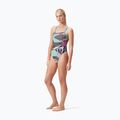 Speedo Allover Digital Tie Back costume da bagno intero nero/verde matcha/rosso sirena 4