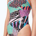 Speedo Allover Digital Tie Back costume da bagno intero nero/verde matcha/rosso sirena 7