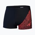 Speedo Medley Logo Aquashort boxer da uomo nero/rosso