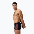 Speedo Medley Logo Aquashort boxer da uomo nero/rosso 9