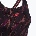 Costume intero Speedo HyperBoom Allover Medalist nero/plum dandy/siren red 3