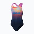 Speedo Digital Placement Splashback costume intero bambino true navy/kikiki pink/siren red/matcha