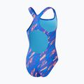 Costume intero Speedo HyperBoom Allover Medalist rosso sirena/blu cobalto/picton blu per bambini 2