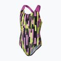 Speedo Digital Allover Splashback nero/rosa kiki/pioggia limone costume intero per bambini