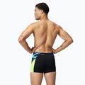 Speedo Endurance+ MAX Splice Aquashort boxer da uomo per il nuoto nero/giallo acido 2