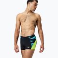 Speedo Endurance+ MAX Splice Aquashort boxer da uomo per il nuoto nero/giallo acido 3
