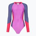 Speedo Colour Block - costume da bagno intero da donna, colore viola neon