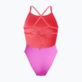 Costume da bagno intero da donna Speedo Solid Lattice Tie-Back neon violet 2