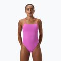 Costume da bagno intero da donna Speedo Solid Lattice Tie-Back neon violet 5