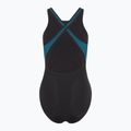 Costume intero Speedo da donna Collo alto con spacco incrociato sul retro verde scuro 2