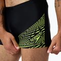 Speedo Medley Logo Aquashort boxer da uomo per il nuoto nero/giallo acido 3