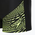 Speedo Medley Logo Aquashort boxer da uomo per il nuoto nero/giallo acido 3