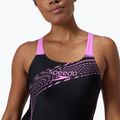 Costume da bagno intero da donna Speedo Medley Logo Medalist neon violet 9